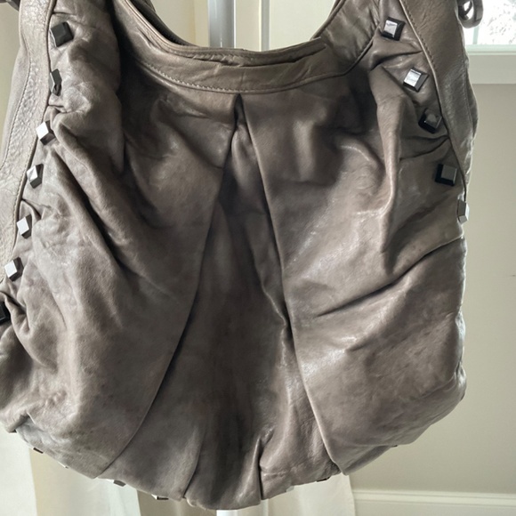 Treesje Grey Hobo Bag with Studs - Picture 2 of 10